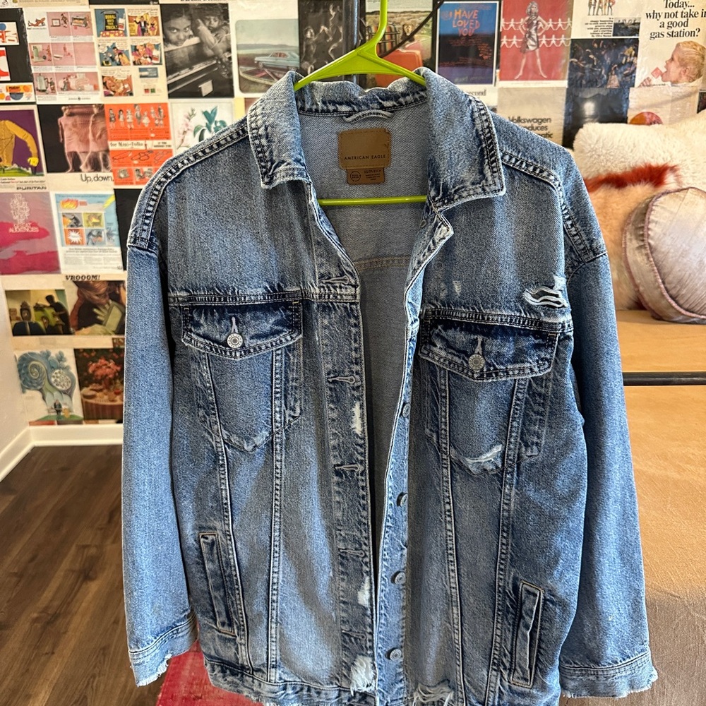American Eagle Outfitters Light Blue Denim Jacket